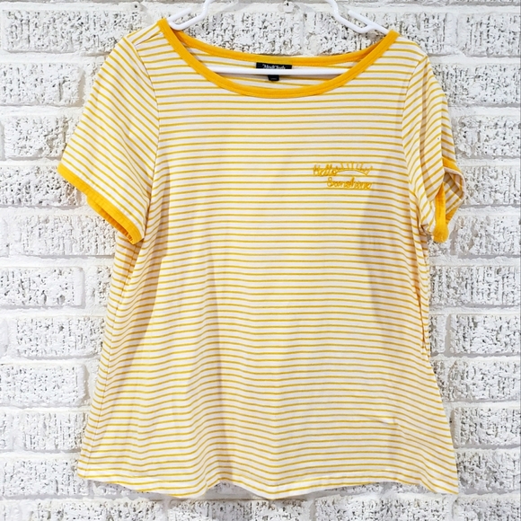 ModCloth Hello Sunshine Embroidered Ringer Tee - Picture 2 of 7